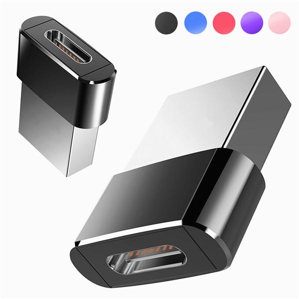 Переходник USB 2.0 «папа» на «мама» Type-C Адаптер для компьютера и телефона красный