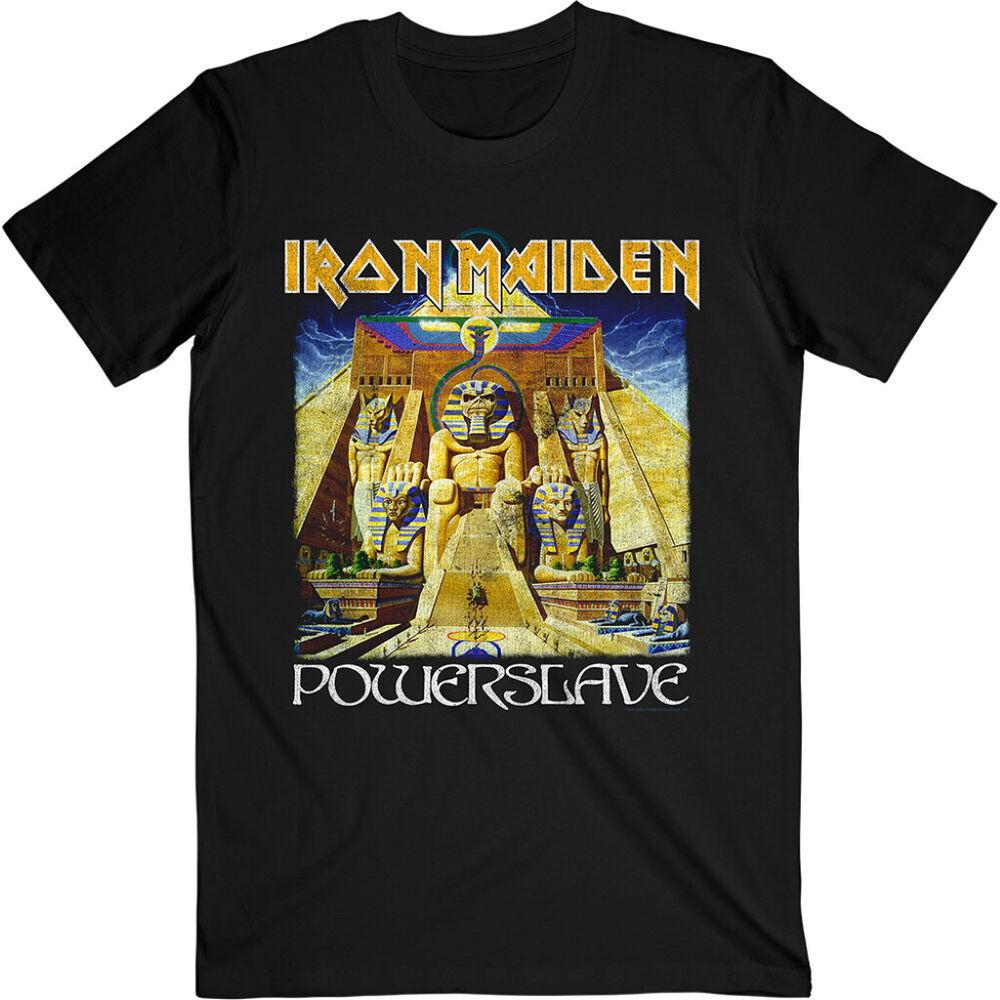 Черная футболка унисекс Iron Maiden Powerslave World Slavery Tour S