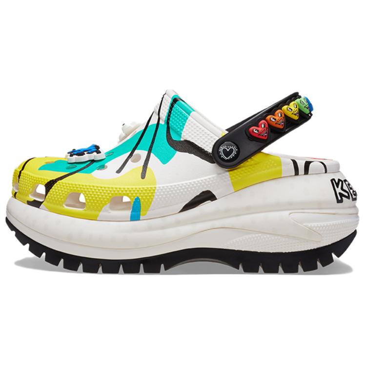Crocs Classic Mega Crush Clog Keith Haring кроссовки унисекс черные белые 209822-001 36-37