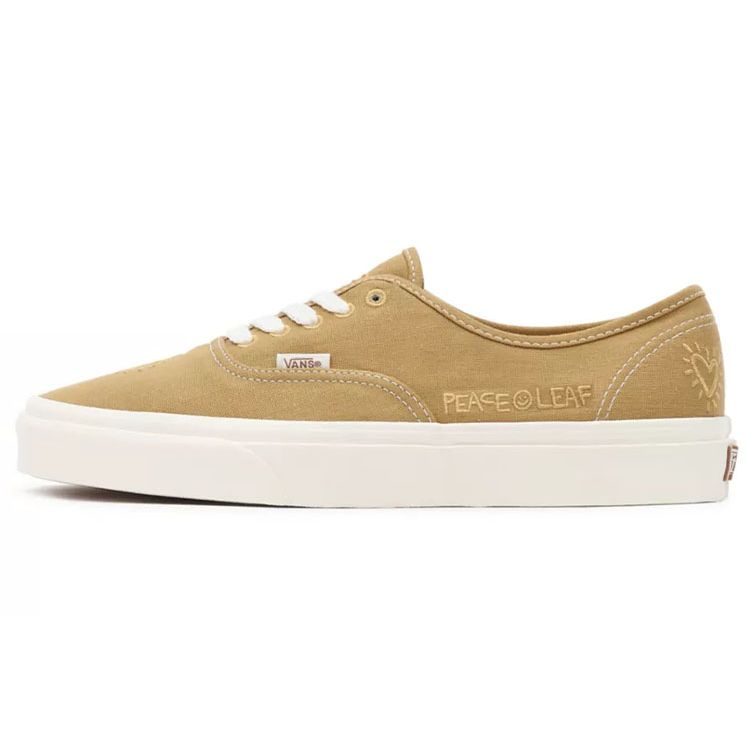 Vans Authentic Eco Theory - Мужские кроссовки Peace Leaf Коричнево-горчично-золотые True-White VN0A5KRDASW 36