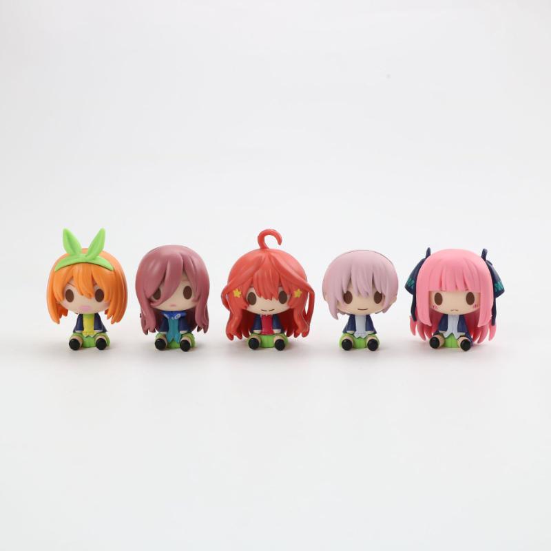   Joom 5 шт./компл. Quintessential Quintuplets 4-5 см мини-фигурка девушки аниме Kazuhana Nino Miku Nakano Shika May фигурки 5Pcs