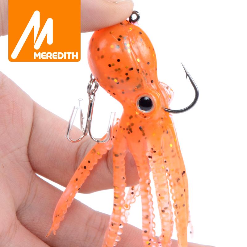 Посылка MEREDITH, свинцовая рыболовная приманка, 23 г, 9 см, длинный хвост, мягкий осьминог, искусственный силикон, мягкая приманка