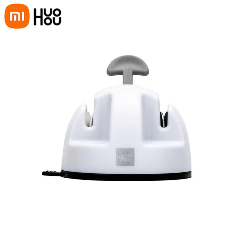 Xiaomi HUOHOU Мини-точилка для ножей с двумя колесами, кухонный гаджет, заточка точильного камня, точильный камень для кухни M белый