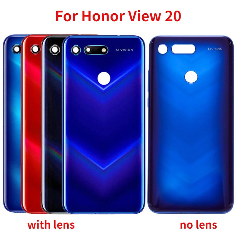   Joom Заднее стекло для Huawei Honor V20 View 20, замена корпуса задней панели аккумулятора с камерой Black No Lens