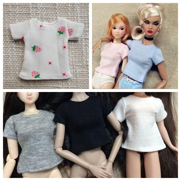 Футболка для куклы Pure Color для куклы Blythe, базовая футболка, верхняя одежда для куклы Azone Momoko, одежда для куклы 1/6, аксессуары для кукол белый