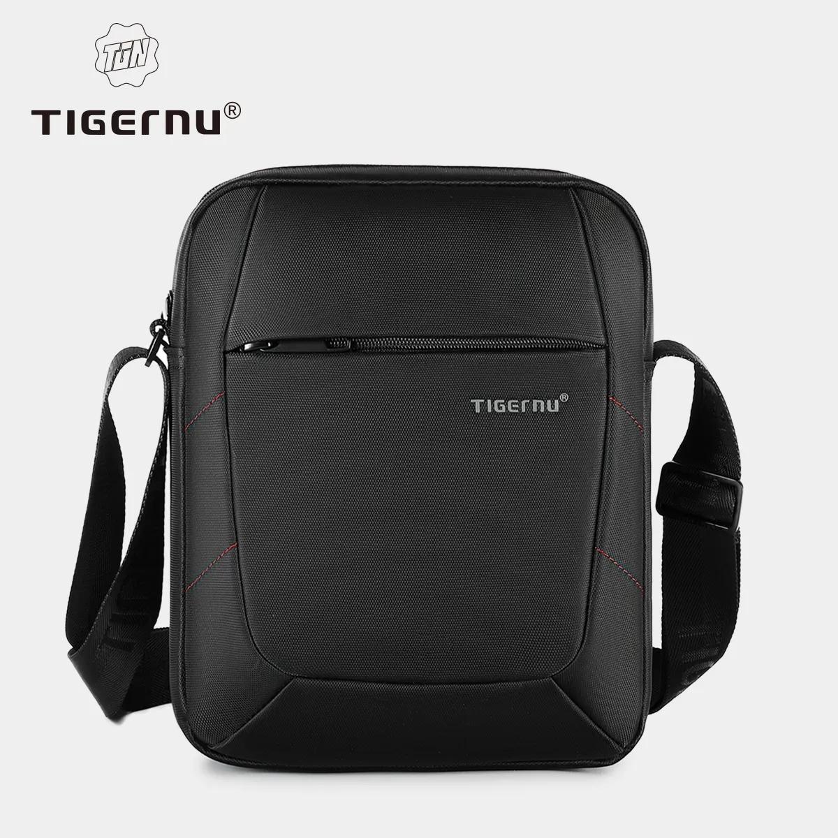 Брендовая сумка через плечо Tigernu для мужчин, мужская сумка-мессенджер, мужские черные мужские сумки 10 дюймов, сумки через плечо, маленькая сумка, повседневная деловая сумка