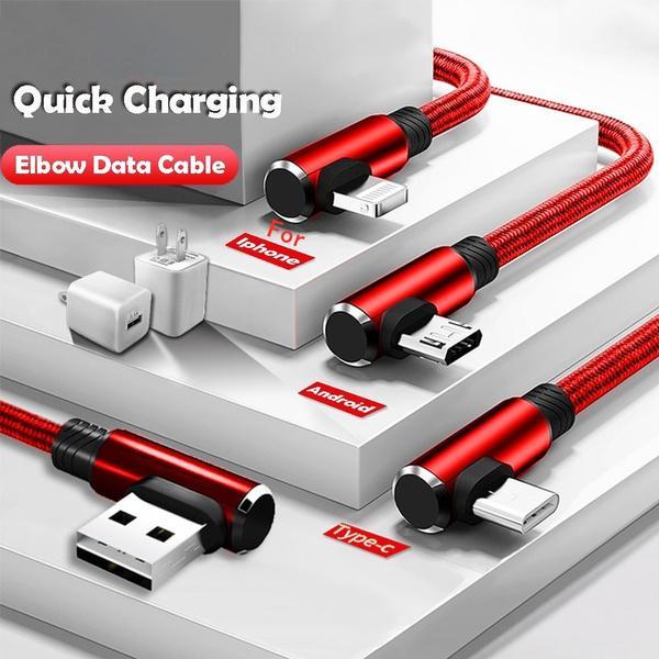 Кабель для зарядки Micro USB подходит для Iphone Samsung Huawei Huawei Type C USB-кабель для мобильного телефона Кабель для быстрой зарядки 0.35M Micro USB чёрный