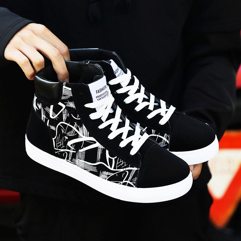 fashion Fashion Sneakers Men Canvas Shoes Breathable Cool Street Shoes Male Brand Sneakers Black Blue Red Men s Causal Shoes Jk98448 39