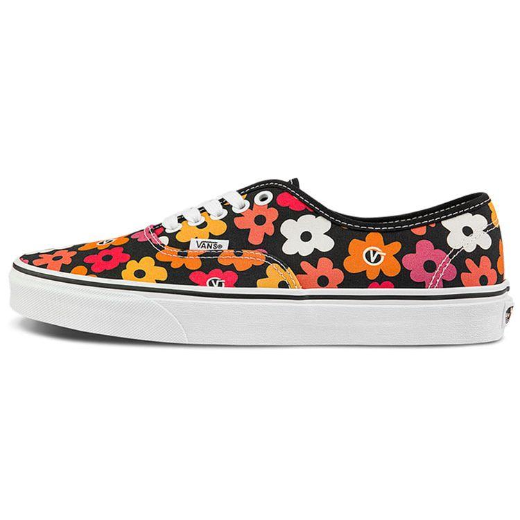 Кроссовки унисекс Vans Authentic с цветочным принтом, разноцветные, черные VN000QERBML 38