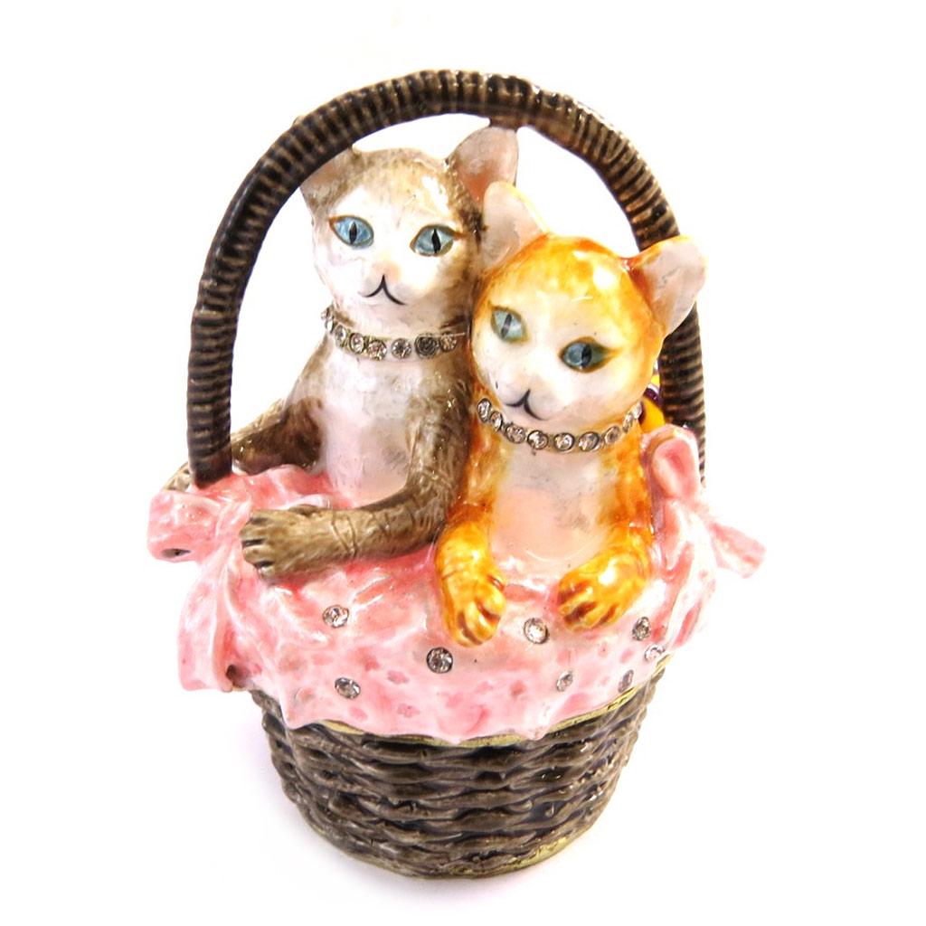 Les Trésors De Lily [M3095] - Шкатулка для украшений  Couple Cats  коричнево-оранжевая оранжевый