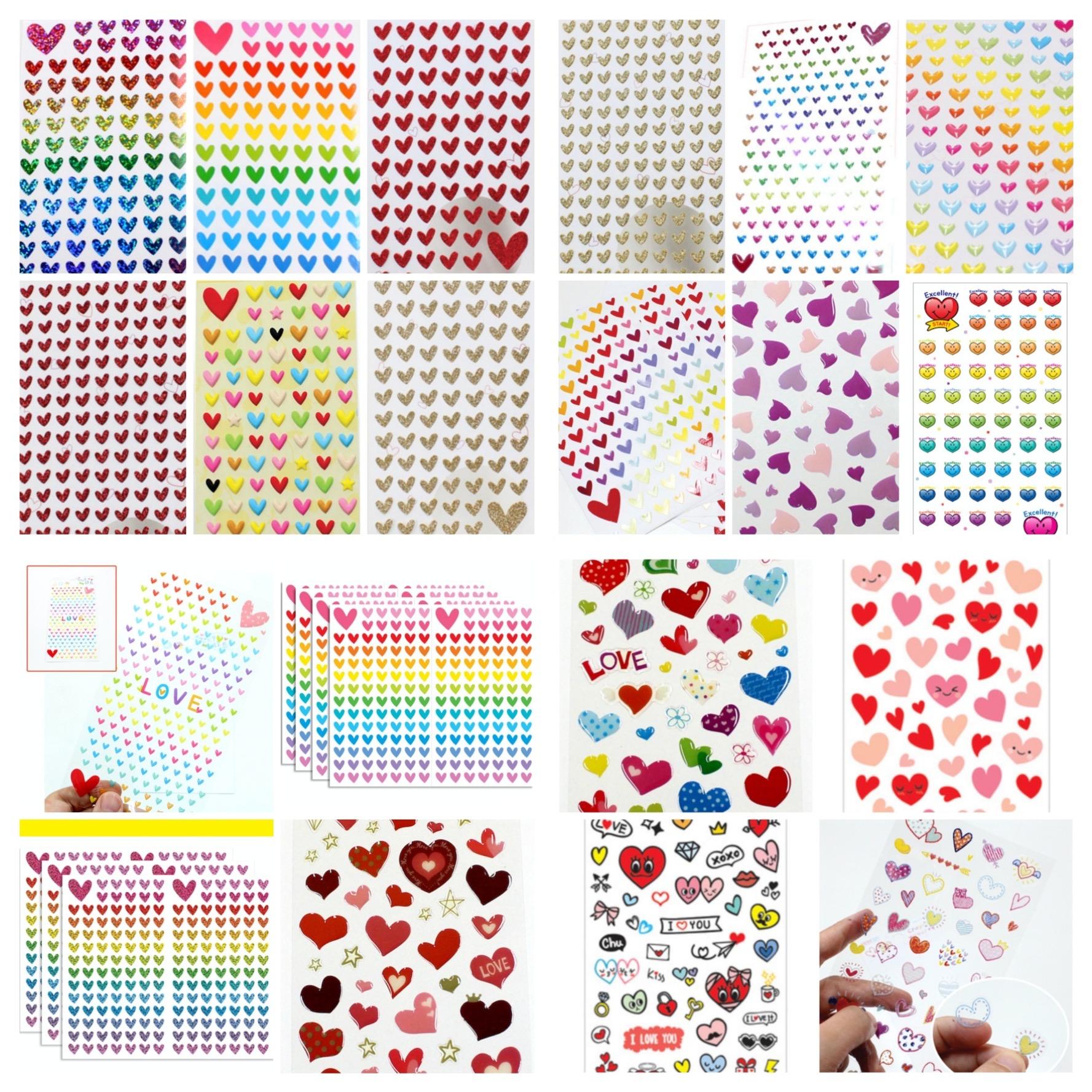 Наклейки Petit Fancy Love Heart (10 шт. Каждая) - 19 вариантов (трехмерные / корейские / украшения / скрапбукинг своими руками)