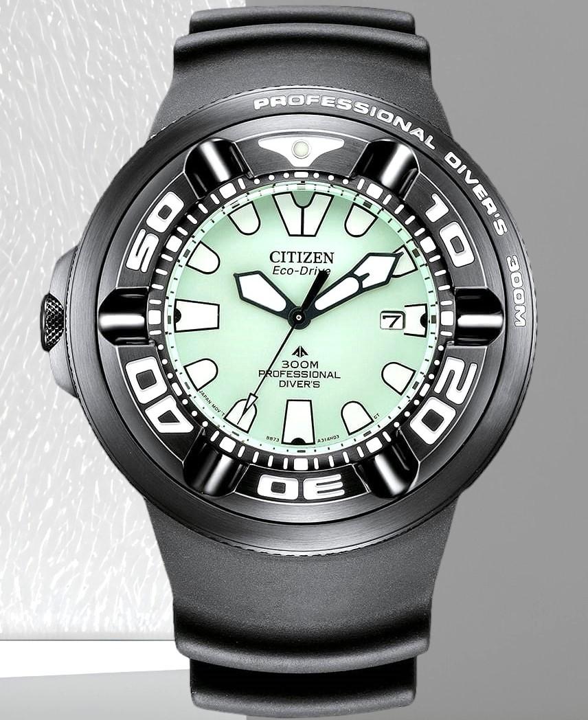 Citizen Promaster Marine Ecozilla SS 300M профессиональный дайвер BJ8055-04X