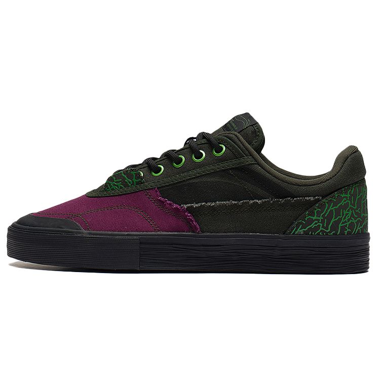 Li Ning Marvel X 50/50 Классические повседневные кроссовки Hulk Low Top мужские кроссовки зеленые фиолетовые AECS067-1 43⅔