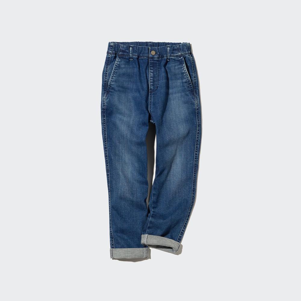 UNIQLO KIDS Ультраэластичные джинсовые зауженные брюки Blueberry/100cm