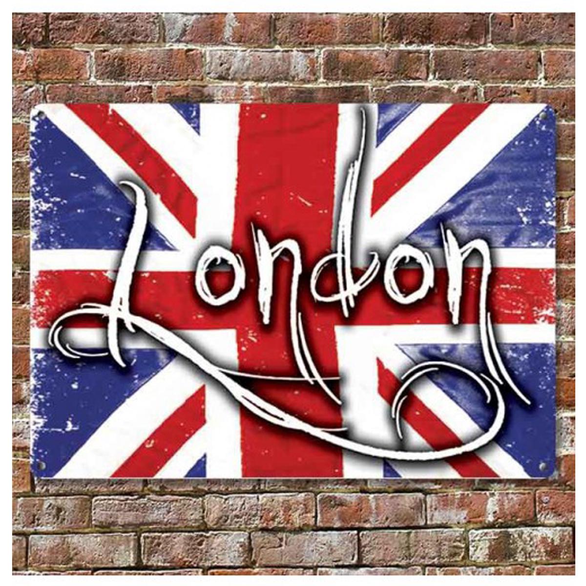 Lily s Treasures [Q4095] - Металлический знак британского флага  So British  - 40x30 см красный