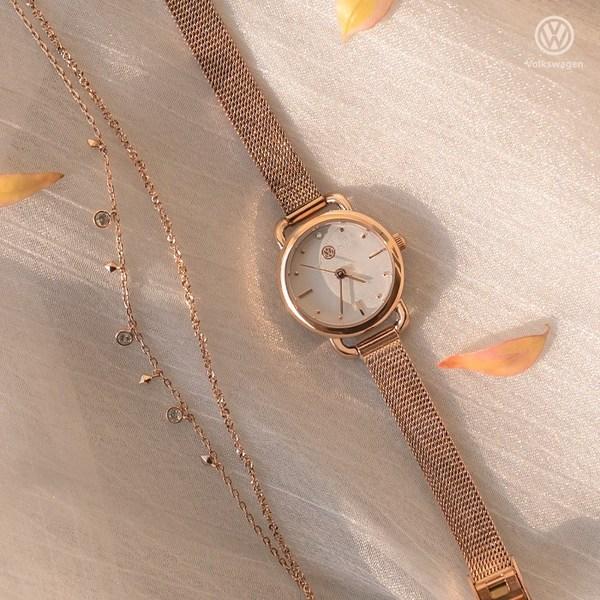 Volkswagen Женские часы Swarovski Stone Metal VW-Whitestone, популярные корейские часы
