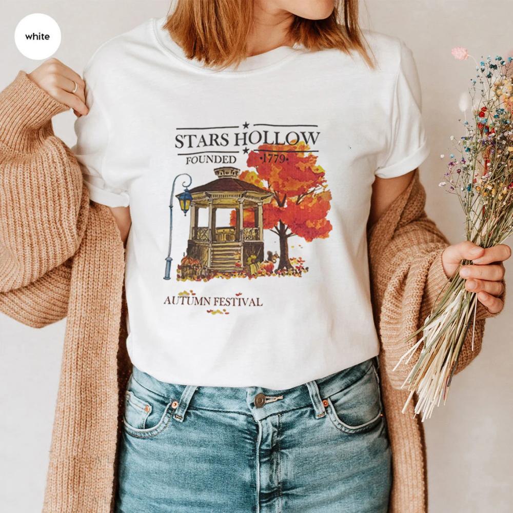 Футболка Autumn Festival Stars Hollow Gilmore Girls Футболка в стиле Gilmore Girl Женская футболка с графическим принтом Подарки для Gilmore Girls S