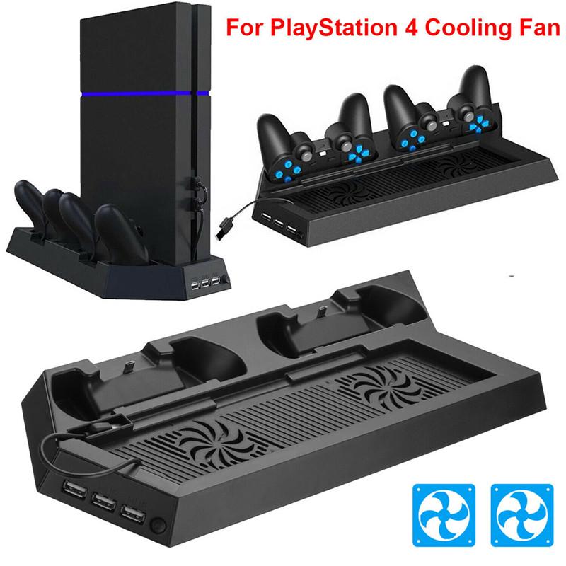 Для PS4 Вертикальная подставка Контроллер охлаждающего вентилятора Зарядная станция PlayStation 4