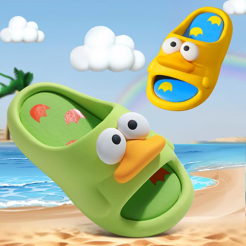 Детские тапочки с героями мультфильмов для мальчиков, летние пляжные домашние тапочки, милая обувь для девочек, домашние мягкие нескользящие милые детские тапочки 27 синий