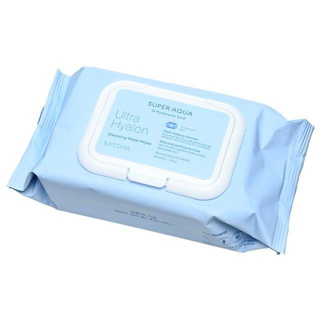 MISSHA Super Aqua Ultra Hyalon Cleansing Water Wipes 30ea AUTHENTIC STORE