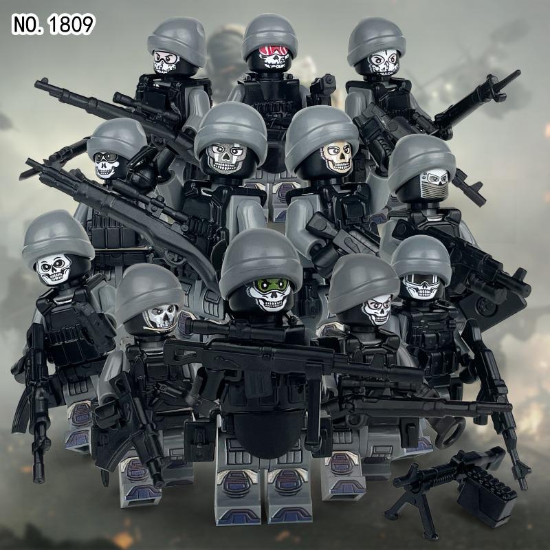 Военная серия Ghost Special Police Force Военная кукла Строительные блоки Игрушка