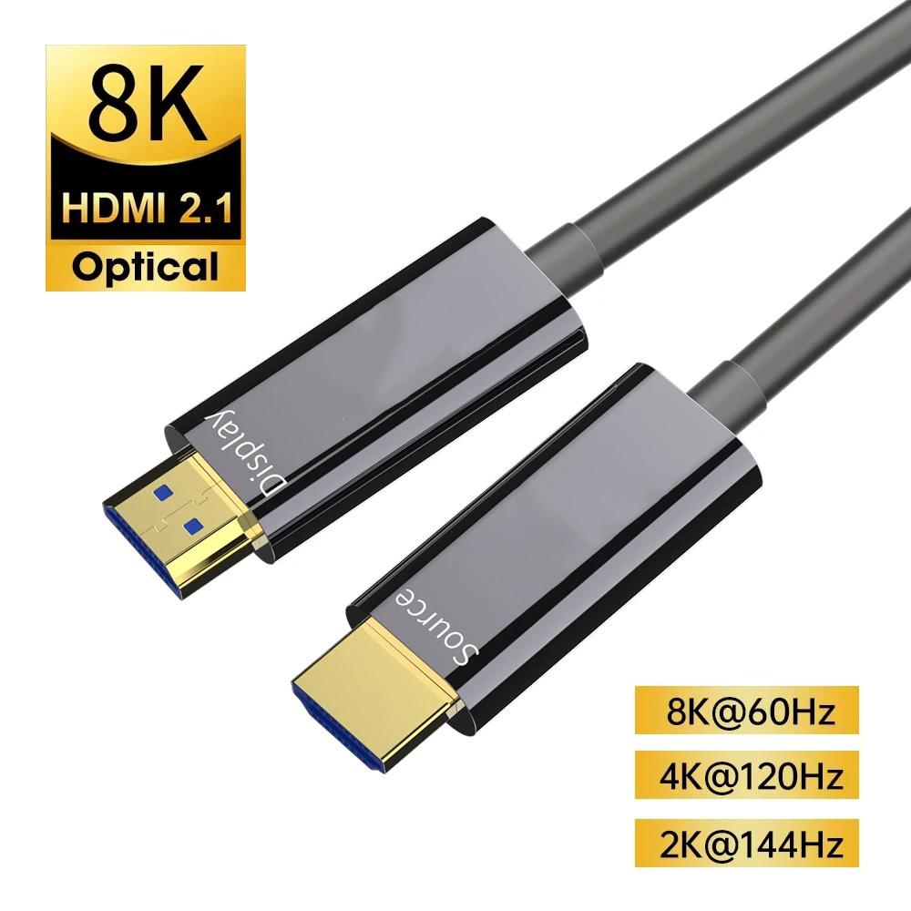 Оптическое волокно 8K HDMI 2.1 Кабель 120 Гц 48 Гбит/с HDMI Кабель Сверхскоростной HDR EARC для HD TV Box Проектор PS5 Кабель HDMI 1m