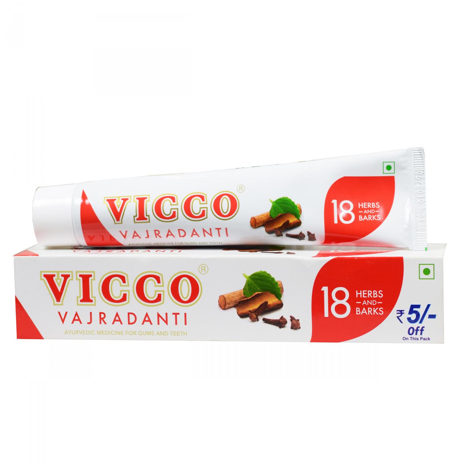 Vajradanti Ayurvedic Paste,  Vicco.(200g),  Аюрведическая зубная паста Ваджраданти 9.85