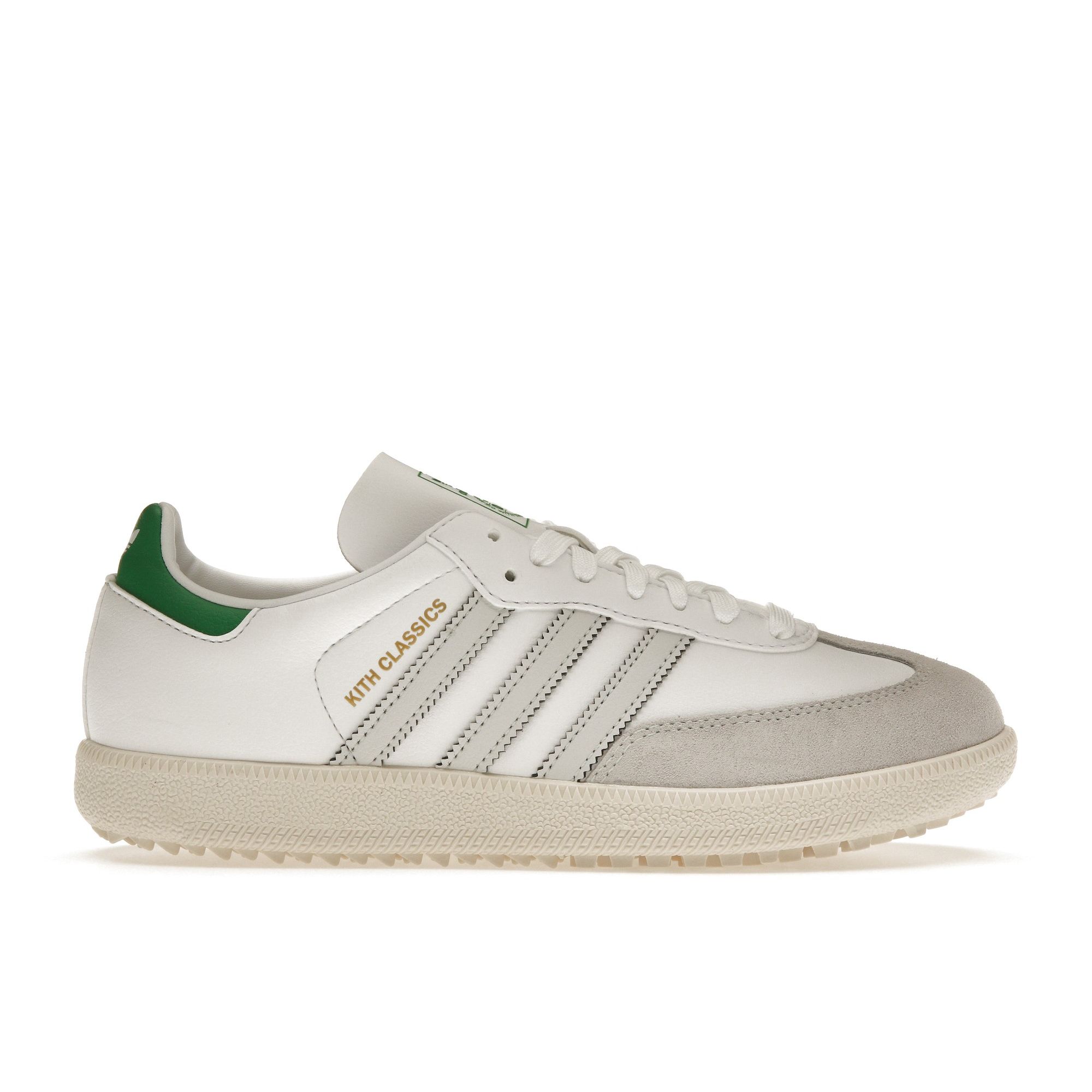 Кроссовки унисекс adidas Kith x Samba Spikeless Golf White Green IG5711 45⅓