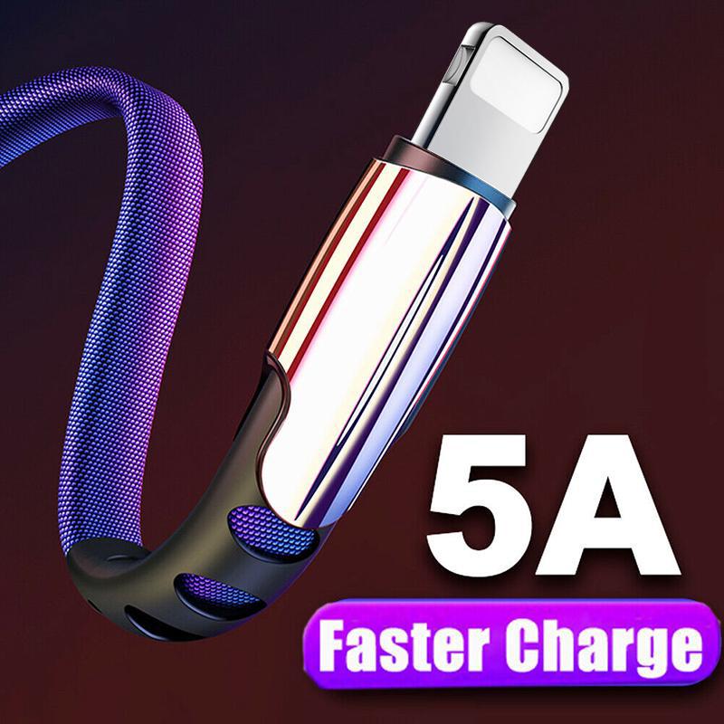 1 м 2 м USB-кабель из цинкового сплава для Apple iPhone 5 8 7 6 11 Pro X XS Max XR iPad кабель для синхронизации данных iPhone  1M чёрный