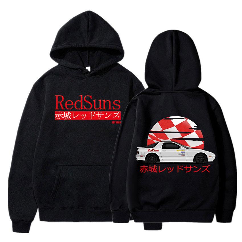Толстовка Initial D Drift Akagi RedSuns, японское аниме AE86, женские модные толстовки унисекс, уличная одежда, JDM, толстовки с автомобильной культурой XL