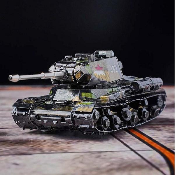 Пазлы и головоломки 3D трехмерная металлическая меховая модель JS 2 танка, цветная модель, сборка игрушечных фигурок, корея, 3d головоломка