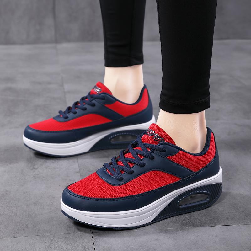 Новые туфли для женщин Net Rocking Shoes Air Shoes для женщин Большие размеры Женская обувь 35-42 35 белый