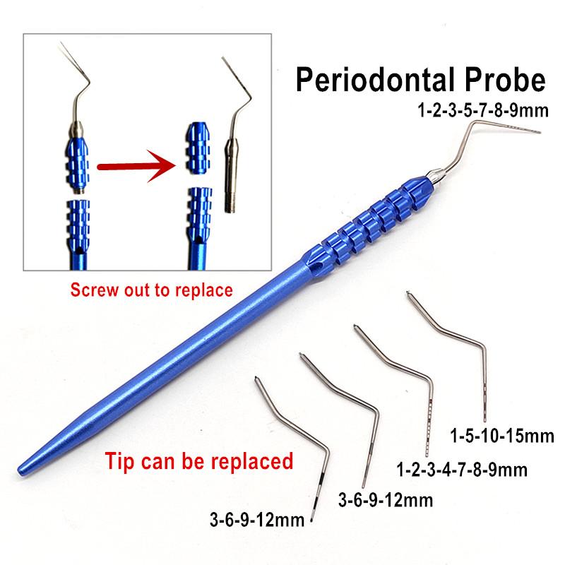Стоматологический пародонтальный зонд CPI со скалером Explorer. Наконечник зонда для стоматологического эндодонтического материала можно заменить стоматологическим материалом. 1 set