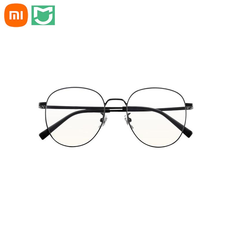 Очки Xiaomi Mijia с защитой от синего света, титановые, легкие, более 80%, блокирующие синий свет, компьютерные очки, плоские очки, защита глаз чёрный