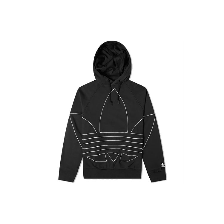 Adidas Originals Trefoil BG TF Out Толстовка Повседневный спортивный пуловер Толстовка Мужские топы Черный GE0823 S