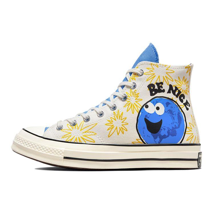 Converse Chuck 70 High Sunny Floral - Кроссовки Be Nice унисекс White Egret University-Blue 172863C 35