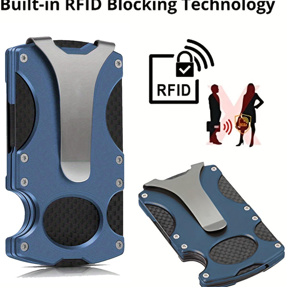   Joom Кошелек из углеродного волокна, зажим для денег, технология блокировки RFID, конструкция из углеродного волокна и нержавеющей стали чёрный