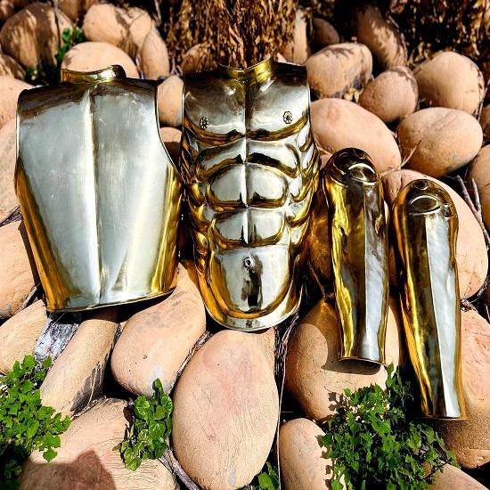 Куртка из чистой латуни, средневековая римская защита груди, доспехи, римская кираса с ногой, латунная куртка для косплея, костюм на Хэллоуин
