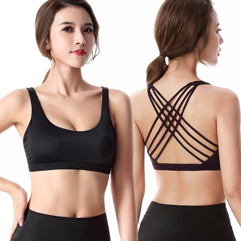 Спортивный бюстгальтер Cross Beauty Back без стального кольца, жилет для бега для йоги, быстросохнущий противоударный женский спортивный бюстгальтер большого размера S белый