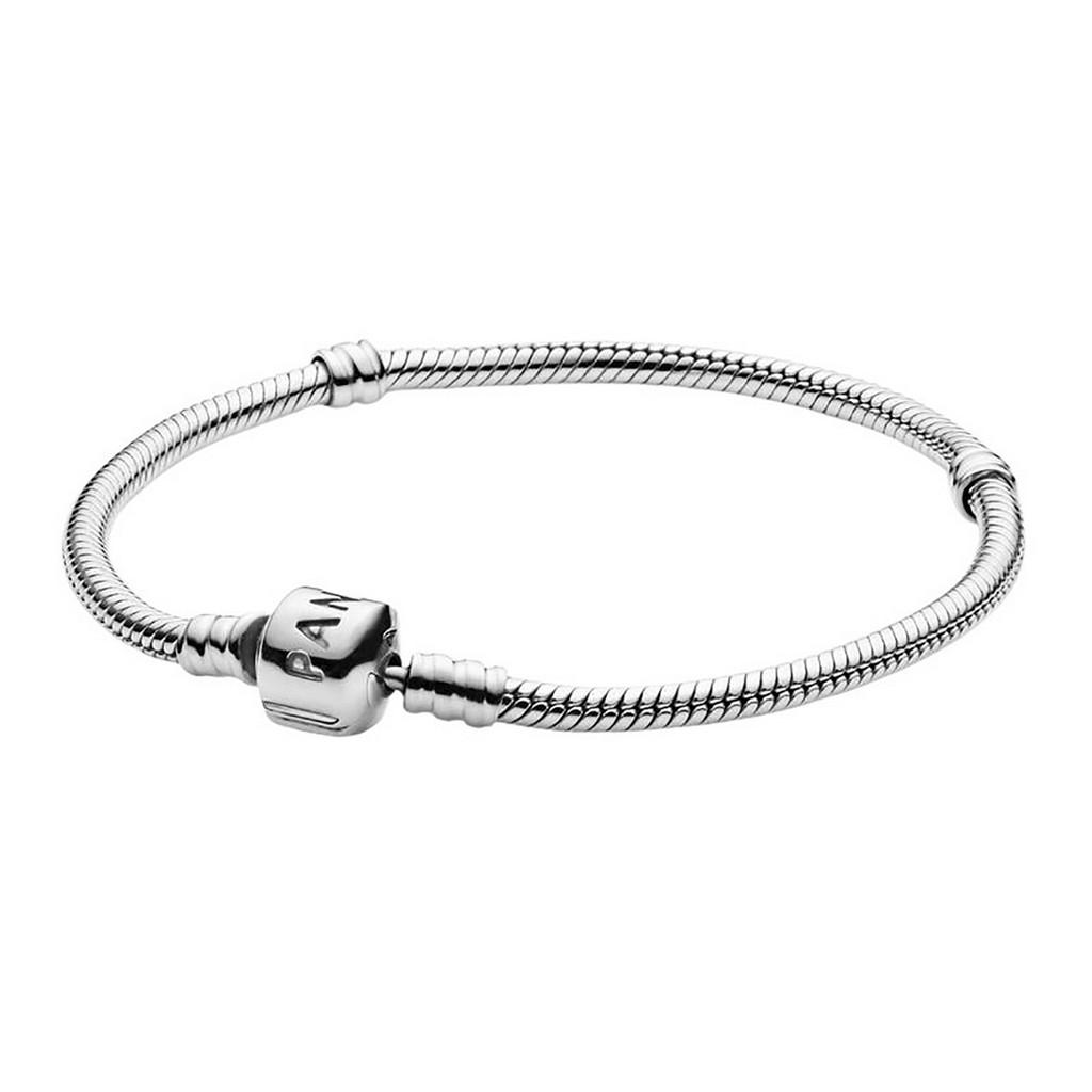 Браслет-цепочка Pandora Moments Snake 590702HV-17 для женщин серебряный