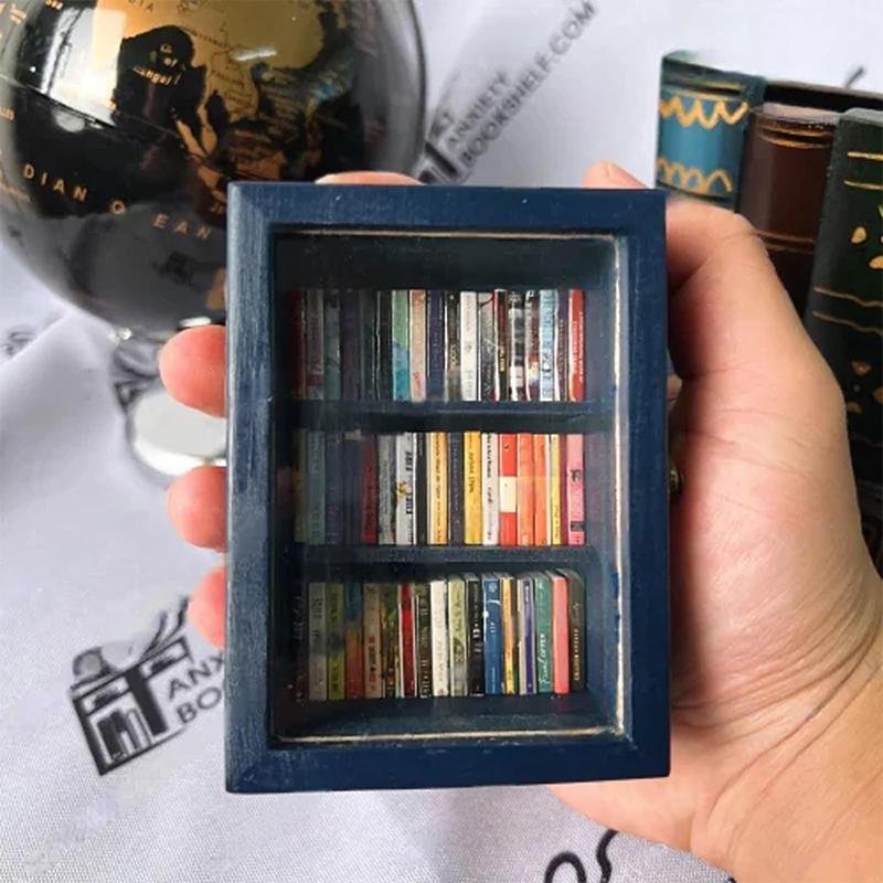 Креативная книжная полка против беспокойства, миниатюрная книга, спичечные коробки, подарок, избавьтесь от беспокойства, украшение кукольного дома, подарки