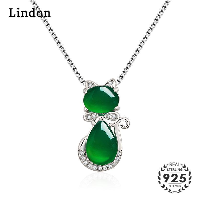 Женское ожерелье Lindon с серебрением из искусственного кристалла, подарок на свадьбу зелёный