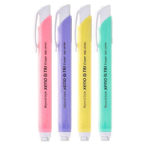 Xeno Tri-II Retractable Click ластик разных цветов Резина в форме ручки (4 шт.)