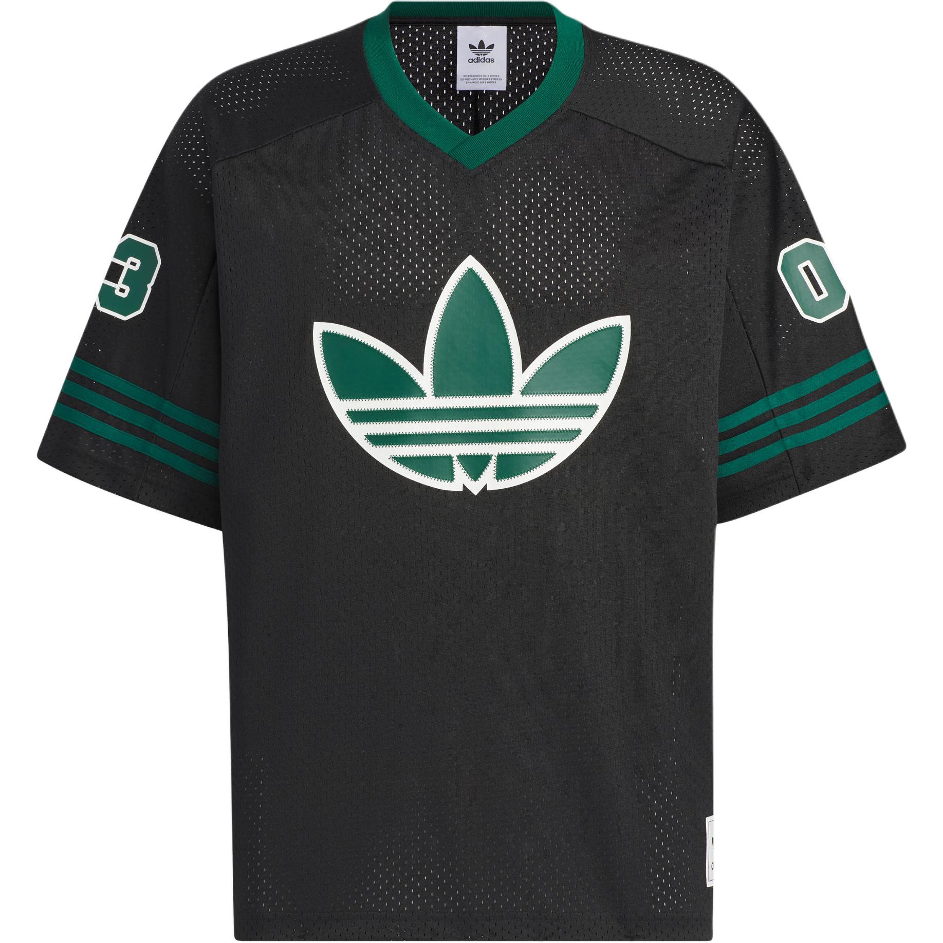 Adidas Originals Ретро уличная баскетбольная футболка с v-образным вырезом и полосатыми топами унисекс с логотипом, черный JC6803 S