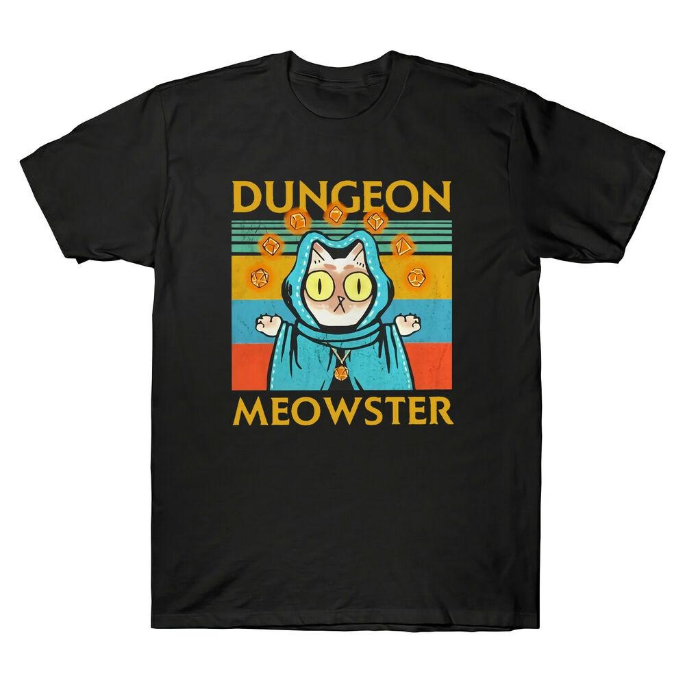 Винтажная футболка унисекс Cat Dungeon Meowster Dungeons And Dragons Cat для ролевых игр S