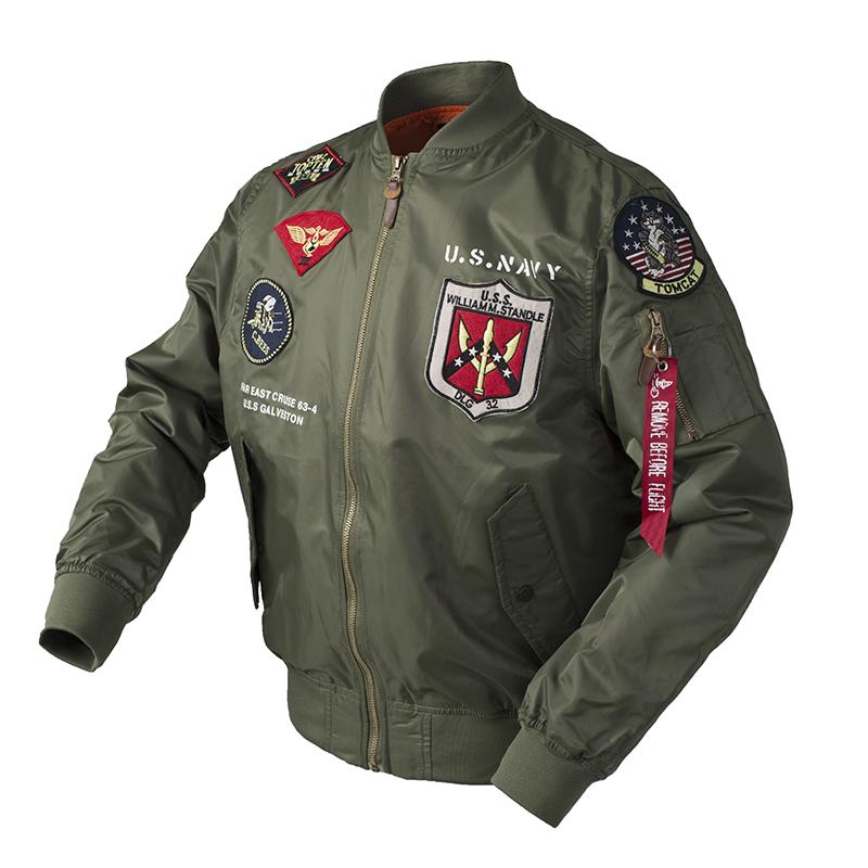 Осенний топ Gunvarsity Air Force Pilot Baseball Flight Letterman College Army Tactic Jacket S зелёный