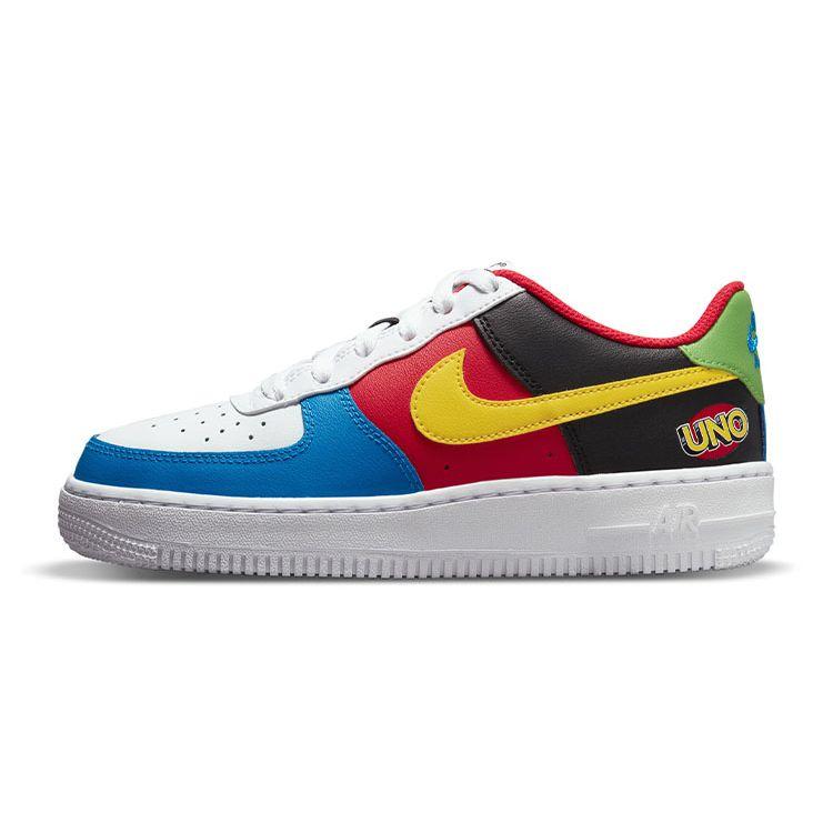 Кроссовки Nike UNO x Air Force 1 Low GS 50th Anniversary White Yellow-Zest University-Red DO6634-100 35.5