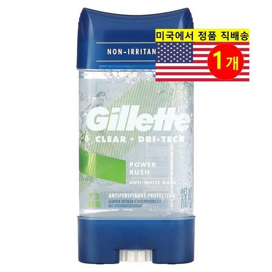 Дезодорант Gillette Clear + антиперспирант Drytech Power Rush, 1 упаковка, 107 г