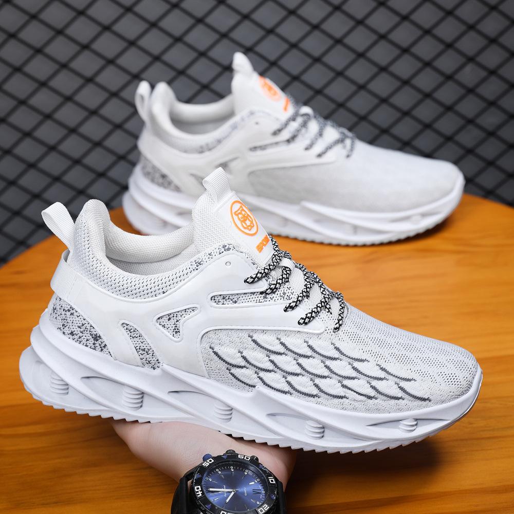 Новые мужские кроссовки Scale на шнуровке, дышащие кроссовки Flyknit, модные повседневные кроссовки Trendy Match 39