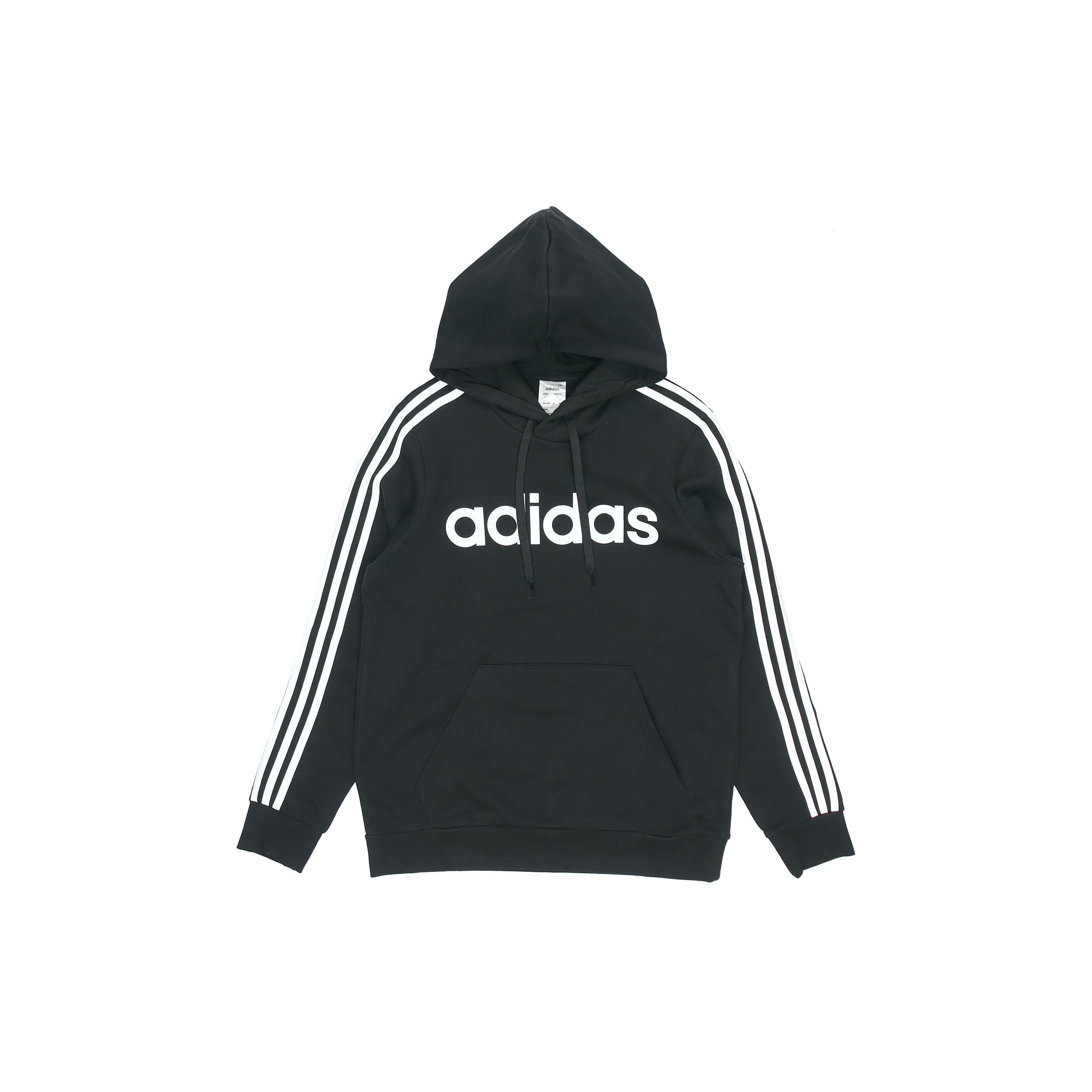 Adidas Пуловер с капюшоном с флисовой подкладкой для тепла и комфорта Мужские топы Черный DQ3096 XS